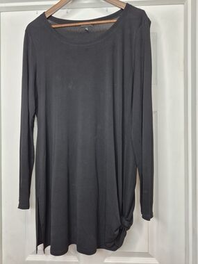 Eileen Fisher Women's Black Silk Tunic Top Xl